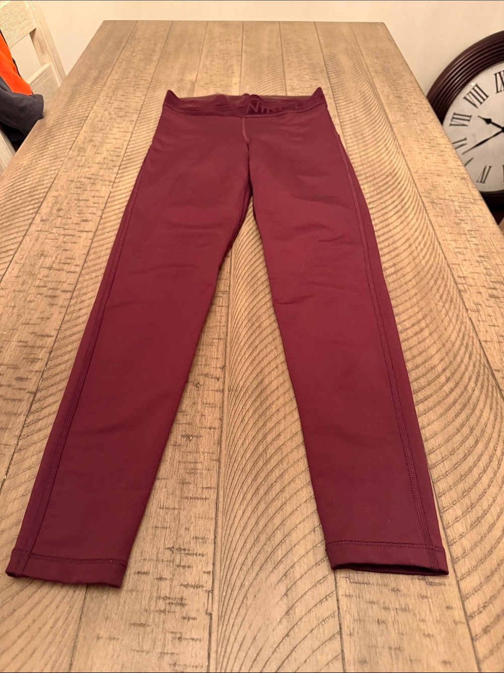 Nike Pro High-Rise Burgundy Leggings for Women